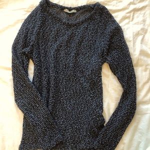 Blue + Black Loose Knit Sweater